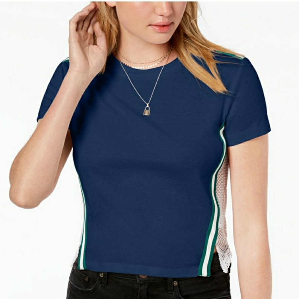 Almost Famous Juniors' side-stiped shirt